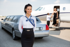a girl with thier limousine service
